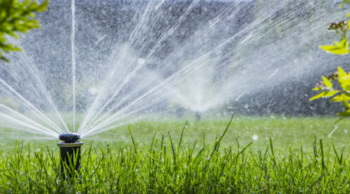 A sprinkler system in Layton, UT
