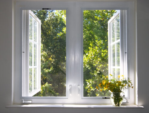 An open window in a Layton, UT home